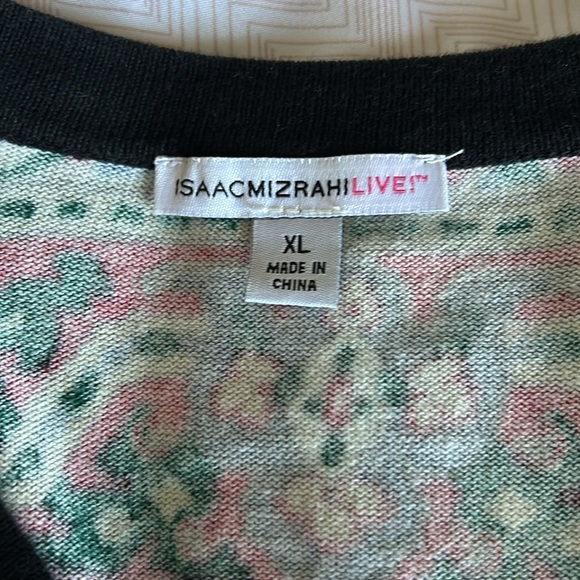 Isaac Mizrahi Live Printed Cardigan - XL - Picture 4 of 5